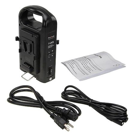 Fotodiox 14.8V Dual Position Battery Charger for Two Li-Ion V-Mount Batteries VMount-Chrgr-Stand-Only